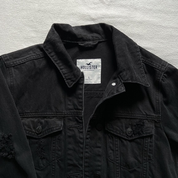 Black ripped denim jacket - Picture 3 of 4